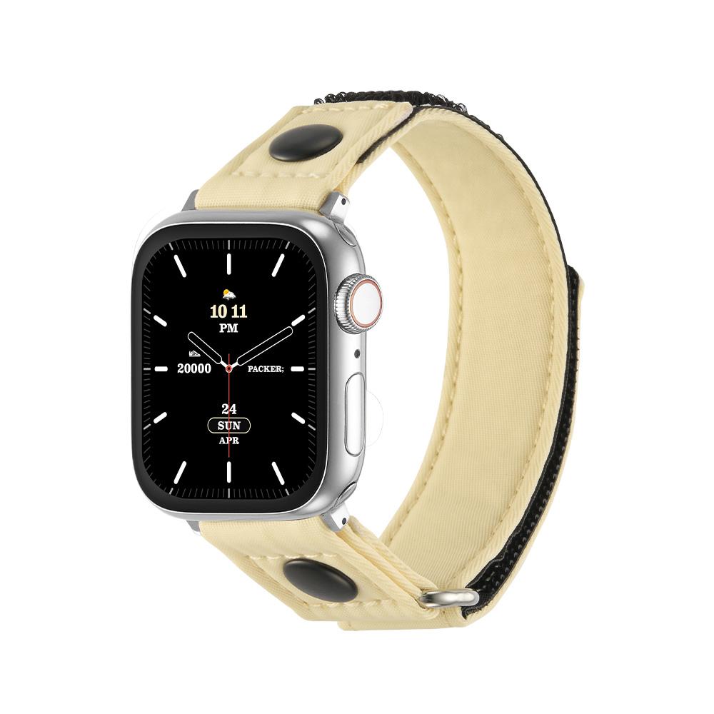 Taimpeullig Packer Apple Watch Strap 6 Se2 Ultra 6 Galaxy Watch 6 Compatible Band - Vanilla