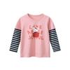 Foreign Trade Children's Long-Sleeved T-Shirt, Stylish Top, Cartoon Two-Piece Style for Toddlers, Baby Girl's Base Shirt, Trendy