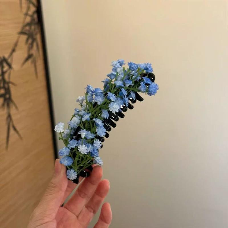 Sweet Baby's Breath Hair Clip Artificial Flower Hair Accessories High-value Hairpin Elegant Bridal Evening Headdress