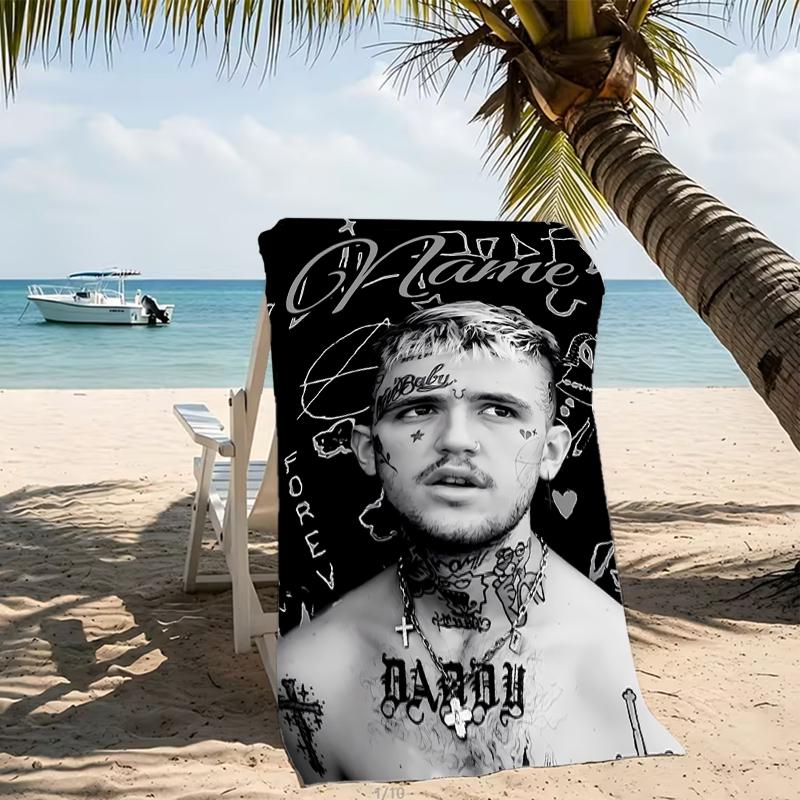 Customizable personalized beach towels Lil Peep themed designs.Suitable for the beach, yoga, sports;ideal as beach accessories