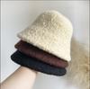 Winter Fuax Lamb Fur Fisherman Hat fro Women warm Wool Ear Protection Cap Windproof Female Panama Caps Foldable Women Bucket Hat