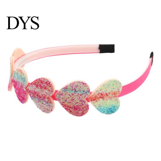 Kinder Haaraccessoire Meisjes Hoofdband met Gladde Tandkam Anti-slip Ontwerp Regenboog Kleurverloop Hartjes Sterren Decoratie Hoepel Anti-slip Hoofdband