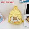 Capybara Cute Drinking Milk Tea Burger Toast Cake Cartoon Pattern Kid Backpack