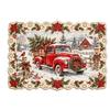 Snowman Elk Xmas Table Mat Coaster Square Dining Mat Christmas Table Placemat  Winter Season