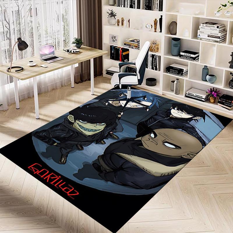 1ks Koberec Gorillaz, Kancelářský koberec Venkovní rohožka Domácí dekorace Plošný koberec Festival
