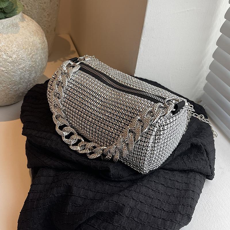 Today's Popular Rhinestone Bag Women's New Summer Trendy Versatile Messenger Bag Chain Portable Small Bag