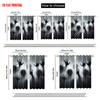 2pcs   Plane Printing Light Filtering Curtains Ghost Silhouette Polyester Easy Install (without Rod) Home Decor Use for Various