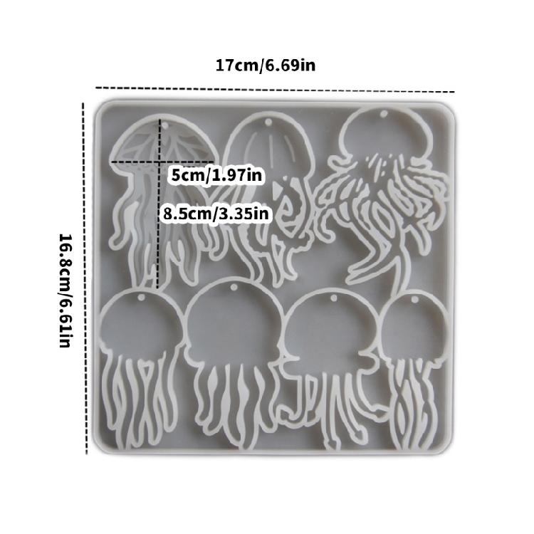 Professional Grade Silicone Jellyfish Pendant Mold For Long Lasting Use In DIY Artisanal Jewelry Production
