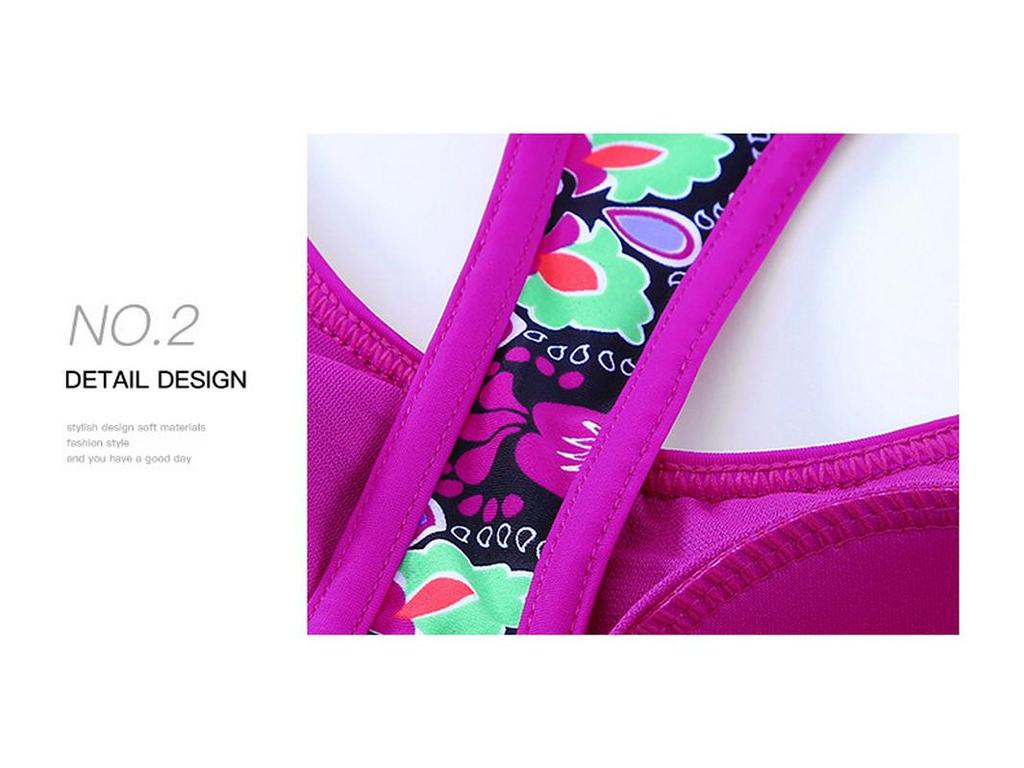 European & American Women's Plus Size Printed Split Vest Swimsuit