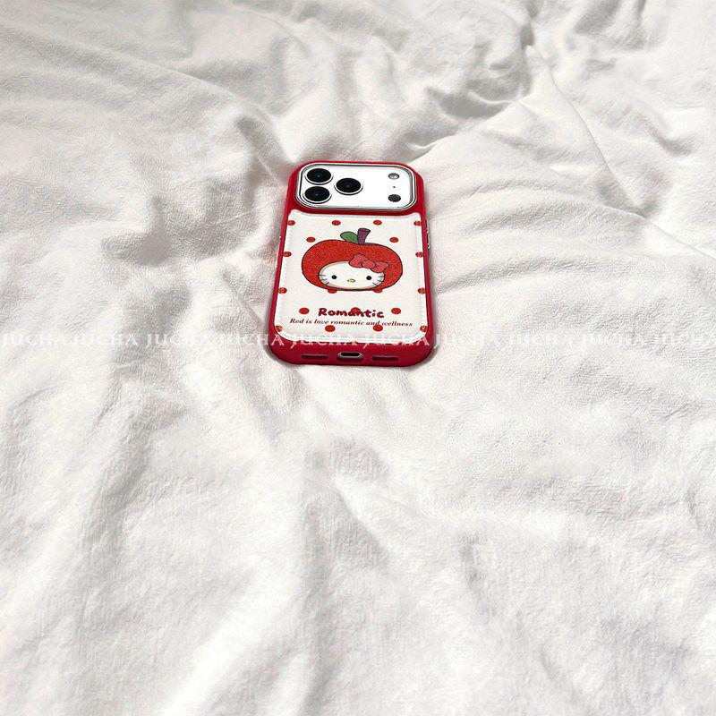 Cartoon Cute iPhone 17 Case & iPhone 16 Pro Max, Polka Dot Headscarf Kitty
