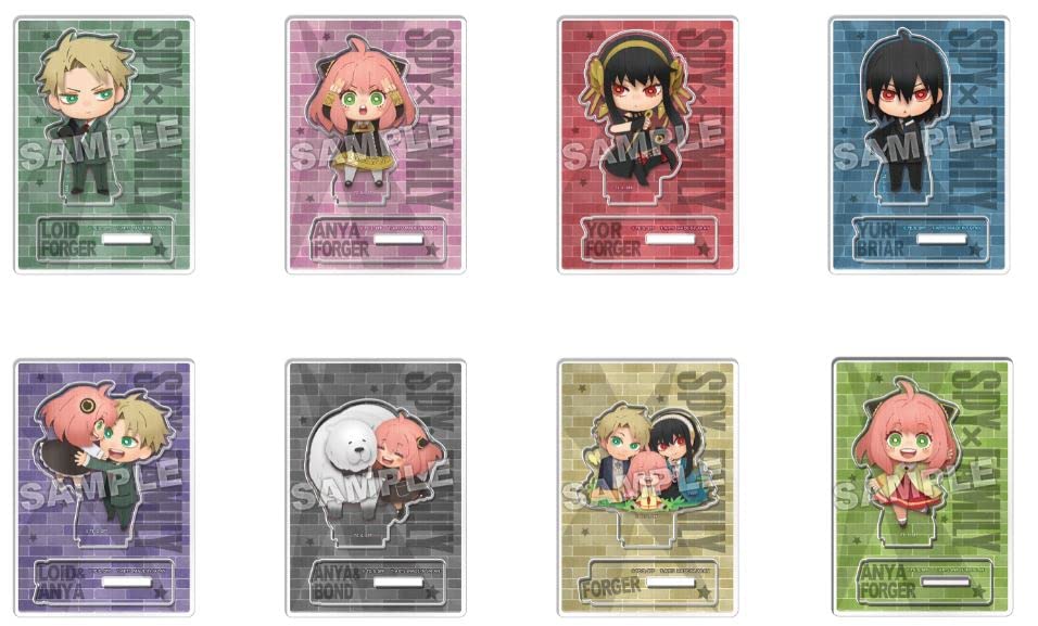

Takara Tomy Arts Pepakura Trading Acrylic Boxed Set of Made of Acrylic SPY×FAMILY Stands, 8, Approx. 60mm,