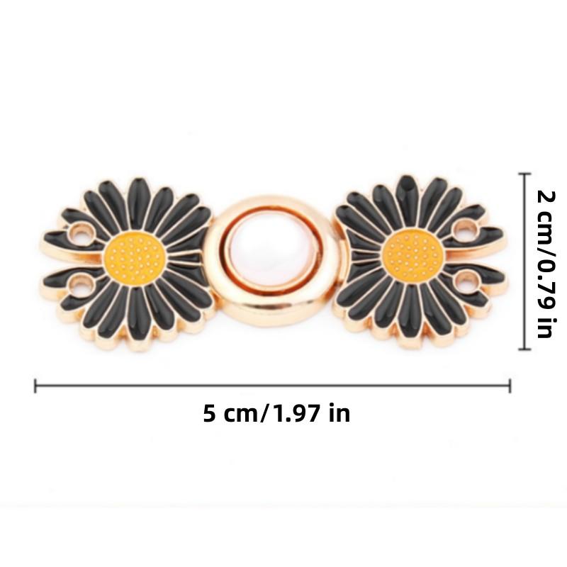 Reusable Metal Buttons Bear Flower Snap Fastener Pants Pin Retractable Button Sewing-on Buckles Jeans Perfect Fit Reduce Waist