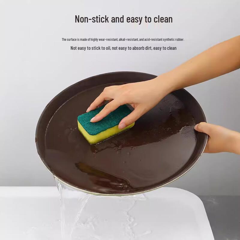 Ai Zhi Lv Durable Tempered Non-slip Serving Tray