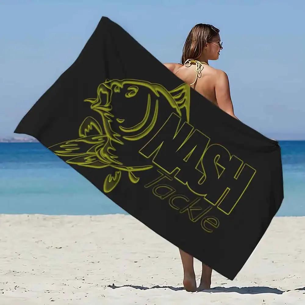 Asciugamano da Spiaggia con Stampa Nash Fishing - Asciugamano Morbido Assorbente per Appassionati di Pesca, Design Unico per l'Uso Quotidiano e il Comfort