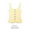 Kaslead New Arrival Women's Clothing Fashion Style Fashion Minimalist Plain Stitch Round Neck Shoulder Strap Tops 5536038