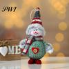 Handmade Christmas Ornaments Plush Doll Hanging Ornament Mini Colorful Cloth Santa Claus Snowman Deer Festive Atmosphere Decorations Foam Plushies