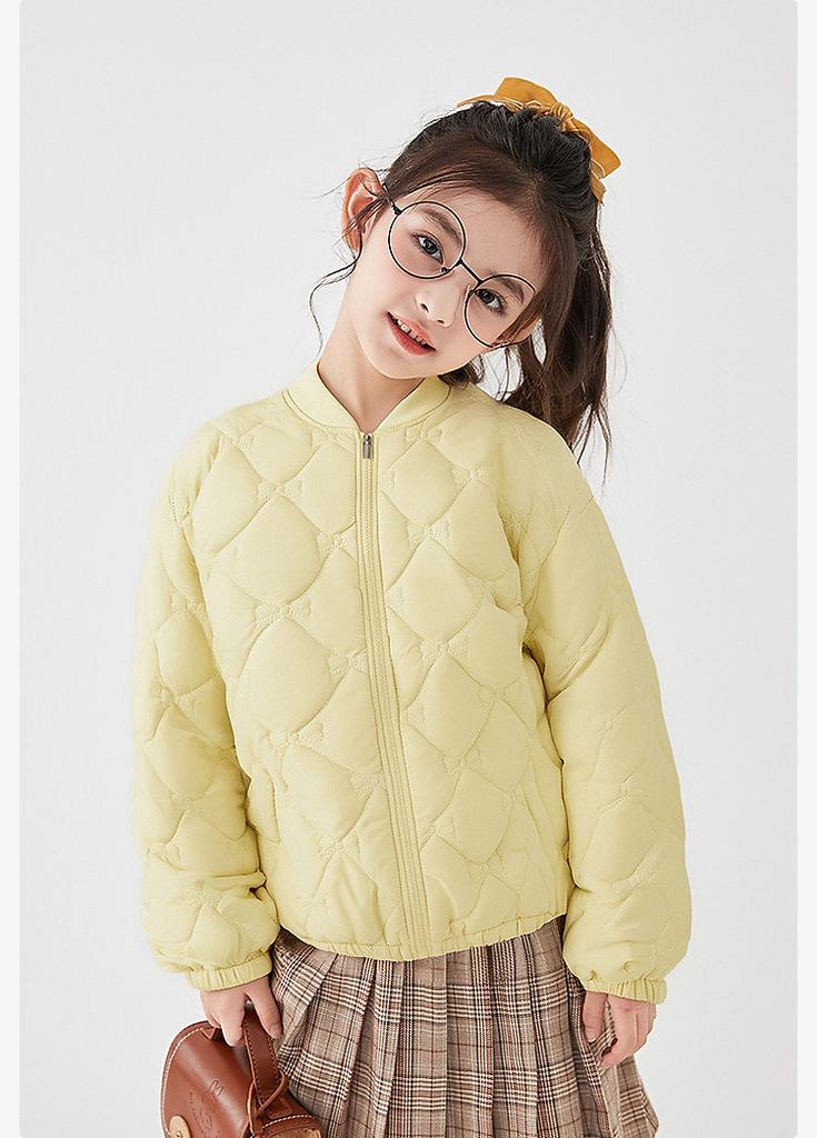 Vitality Bow Baseball Jacket - Girls' Winter Cotton Jacket