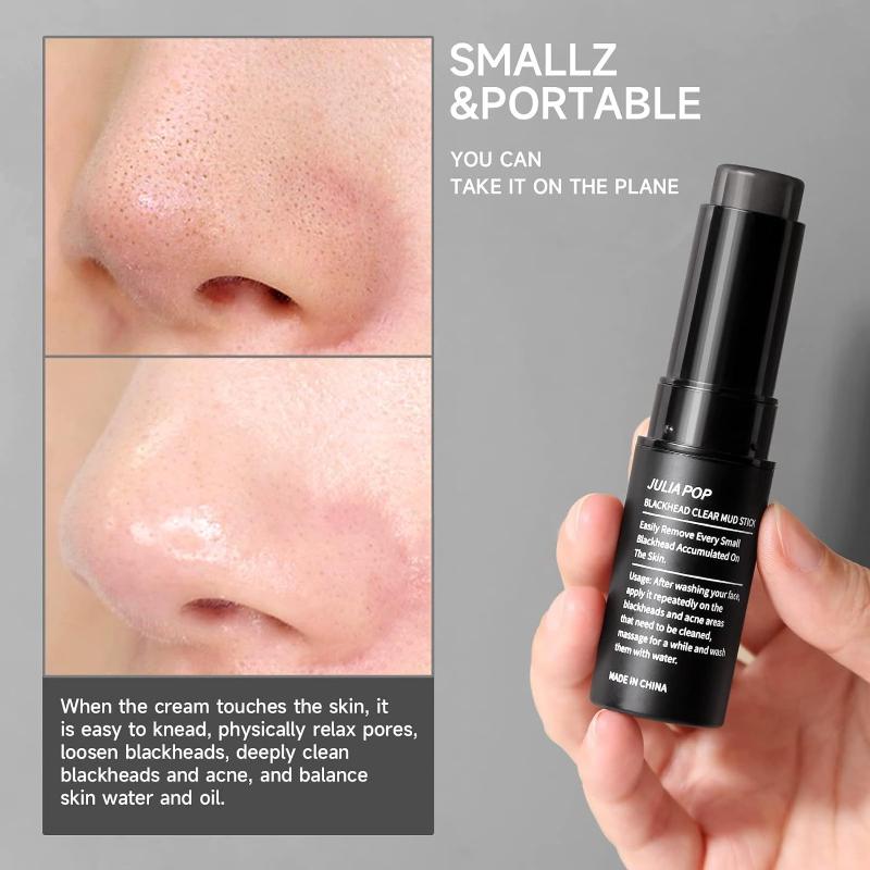 Bamboo Charcoal Blackhead Clear Mud Stick for Face, Face Scrub Removes Blackheads, Oil Control with Charcoal Extract, Fa