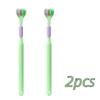 4pcs Soft Bristle 3-sided Toothbrush Gentle Clean Adult Teeth Brush for Complete Gum Care Autism Sensory Design Oral Health Tool