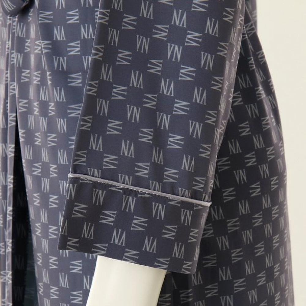Venus 30d Lightweight Logo Border Printed Robe Gown  Vgn4541a 