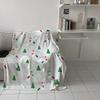 Manta navideña para sofá cama, diseño de pingüino con gorro navideño, suave, acogedora y ligera, de franela polar.