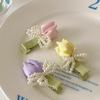 Gentle Diary~ Tulip Pearl Hairpin Fairy Mori Fairy Beauty Premium Sense Niche Bangs Side Headdress Hairpin