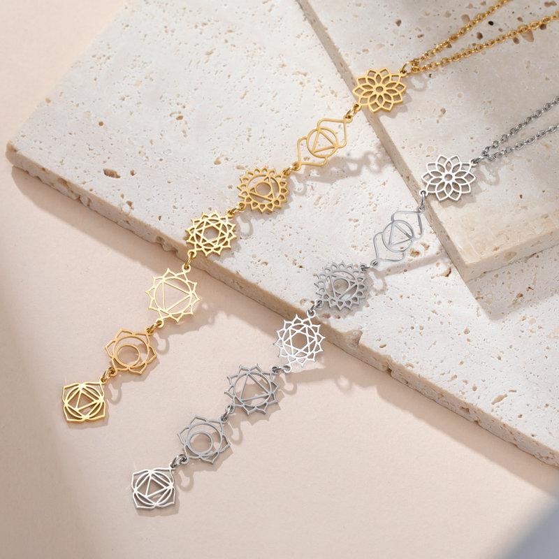 Europese & Amerikaanse DIY Multi-Hanger Roestvrijstalen Ketting met Gepersonaliseerd Ontwerp - Lange Sleutelbeenketting