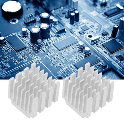 10PCS Aluminum Heatsink Cooling Fin 25/×25/×5mm Circuit Board Cooling Fin HeatSink Cooler Chip Heat Sink for CPU Electronic Chip Router White