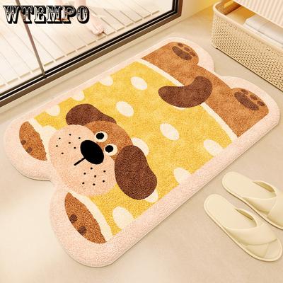 Cartoon Bathroom Floor Mat Absorbent Quick Drying Foot Mat Wear-resistant Toilet Anti Slip Mat