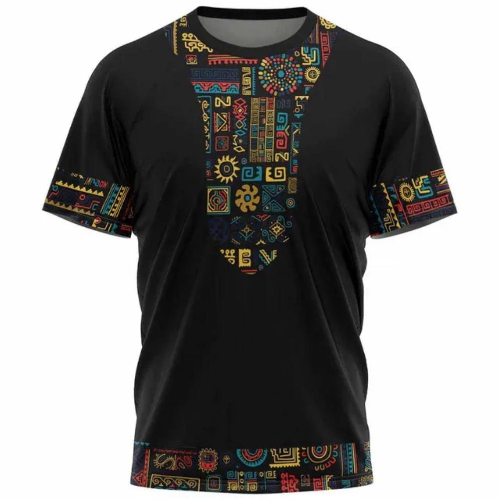 Neue Ethnische Stammes Dashiki T-Shirts Afrikanische Muster 3D Druck Herren Damen Kurzarm T-Shirt Harajuku Y2k T-Shirts Tops Kleidung