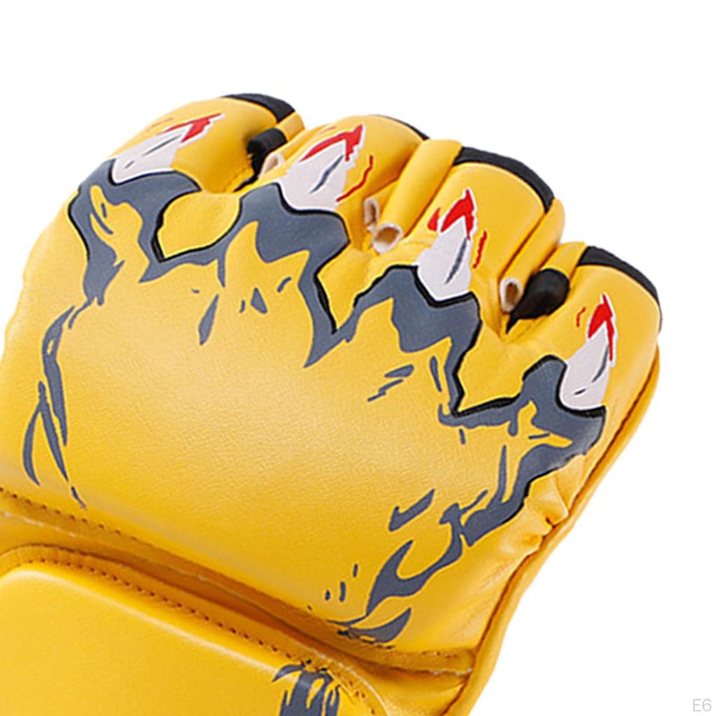 Boxing Gloves, Open Palms Protective Gear Lightweight Breathable Sport Mittens Mitts for Women Men