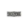 Gucci GG Marmont 3D Double G And Stripe Pattern Vintage Distressed Matte 925 Silver Ring Unisex Rings Black 551899-J8400-0811