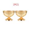 Hammered Gold Pedestal Flower Bowl Electroplated Metal Plated Vase with Trumpet Base for Wedding Centerpiece Floral Arrangement
