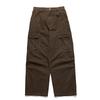 Vintage Washed Cotton Cargo Pants Men Women Loose Straight Leg Wide Fit Casual Trousers