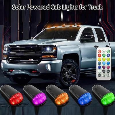 Solar Powered Cab Lights Cab Marker Roof 16LED Light F150 For Dodge RAM Lamp For Pickup Truck Roof Mouse Light For Car