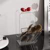 Clear Acrylic Cosmetic Tools Organizer Flip-Top Design Makeup Brush Storage Rack  Lipstick Storage