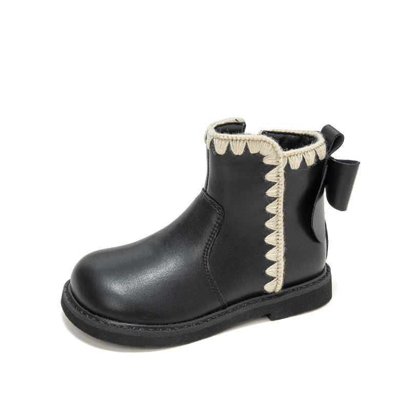 Girls short boots spring and autumn 2025 new children's boots women's treasure leather shoes princess boots autumn and winter girls Martin boots