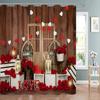 Valentine's Day Decoration Shower Curtain Holiday Gift Party Background Decoration Fabric Washable Shower Curtain Bathroom Decor