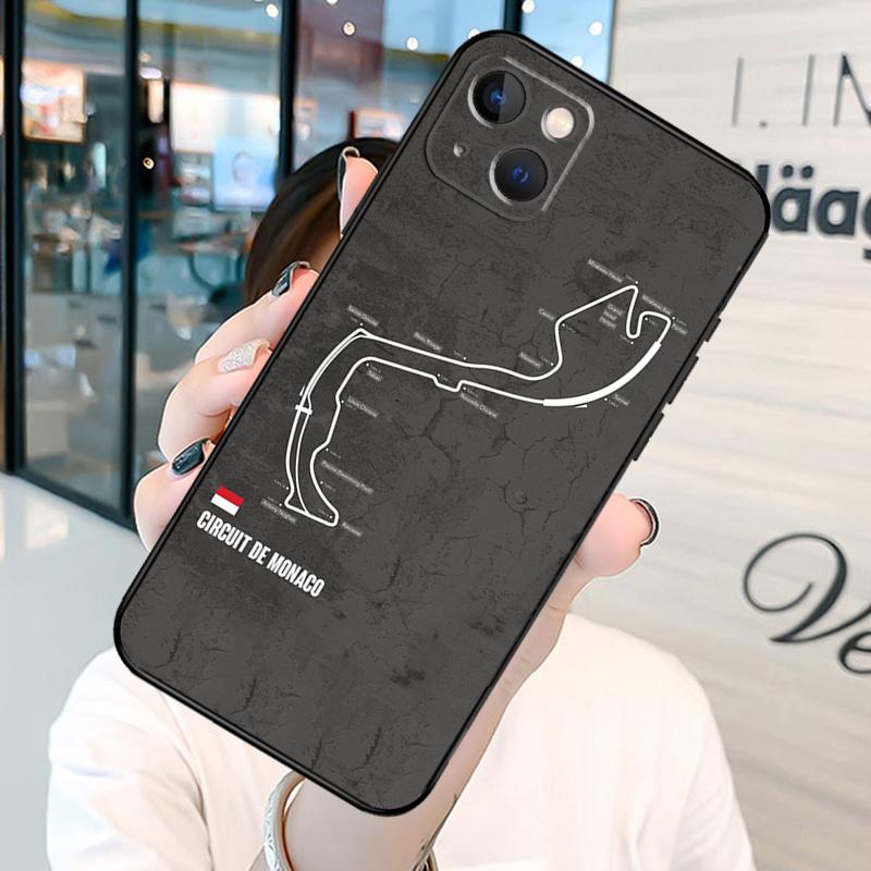 Formel 1 F1 Rennstrecke Stoßstange Handyhülle Für iPhone 11 12 13 14 15 16 Pro X XR XS Max Plus Rückabdeckung