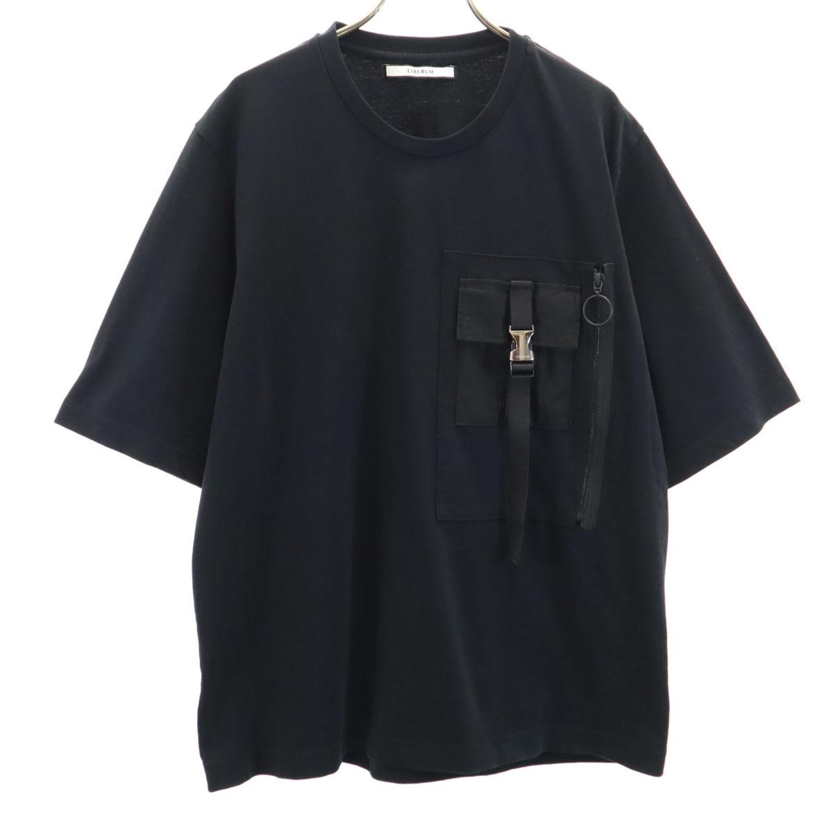 

LIBERUM сделано в Японии Футболка с коротким рукавом EX.TACTICAL 2 черных Poke T Мужская Б/У