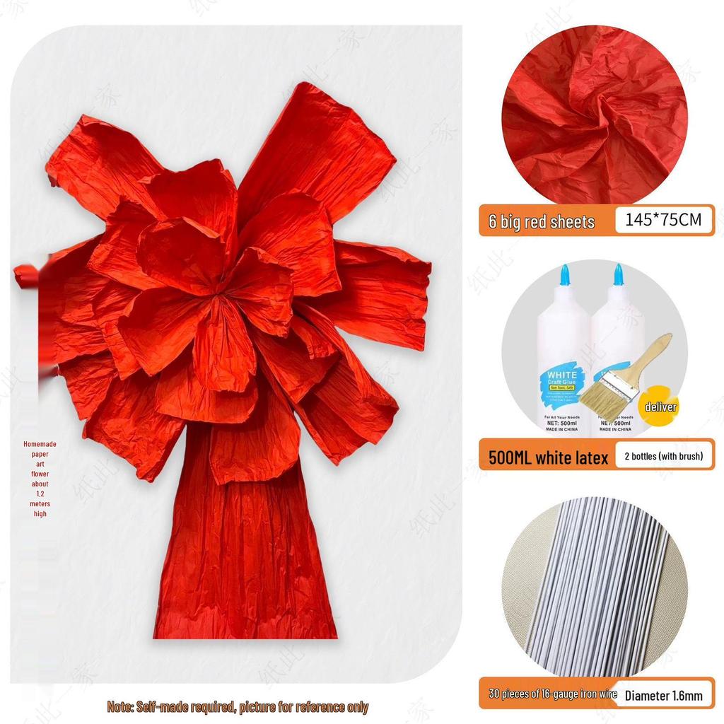 1.2m Wedding Hand-Rubbed Butterfly Pleated Crepe Paper Sheets for Floral Art