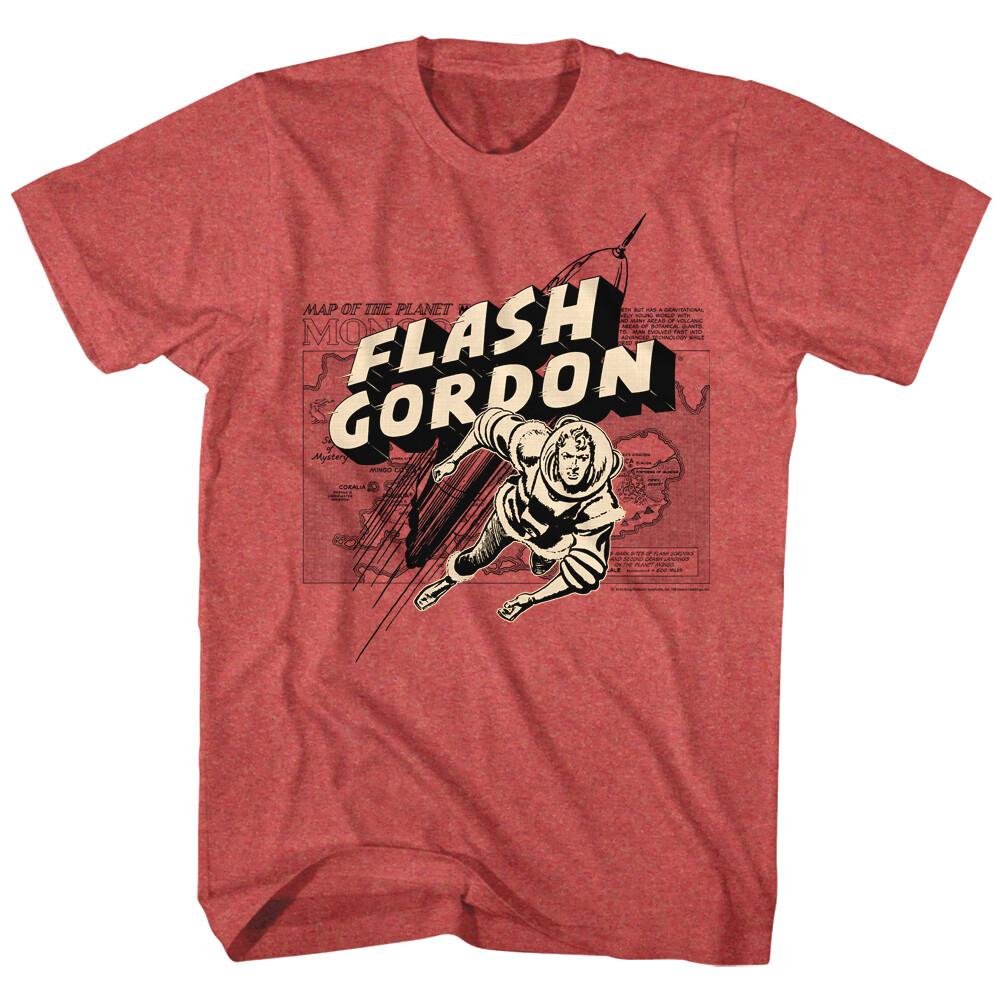 Flash Gordon Map of Mongo Men T Shirt M