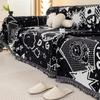 Black Chenille Sofa Cover Cloth Four Seasons General Fabrics Sofa Towel Full Covered Universal Non-Slip Cover Blanket