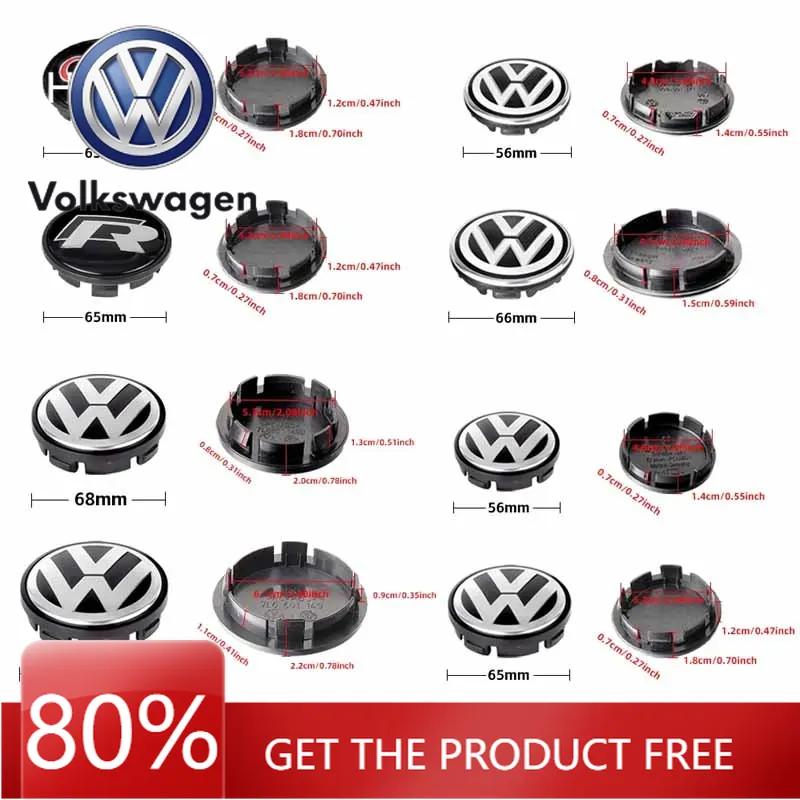 Pro VOLKSWAGEN 4ks 55mm 65mm Středové pokličky kol automobilu Kryty nábojů Pokličky kol Příslušenství Pro Volkswagen VW GTI Golf Jetta Polo Beetle CC