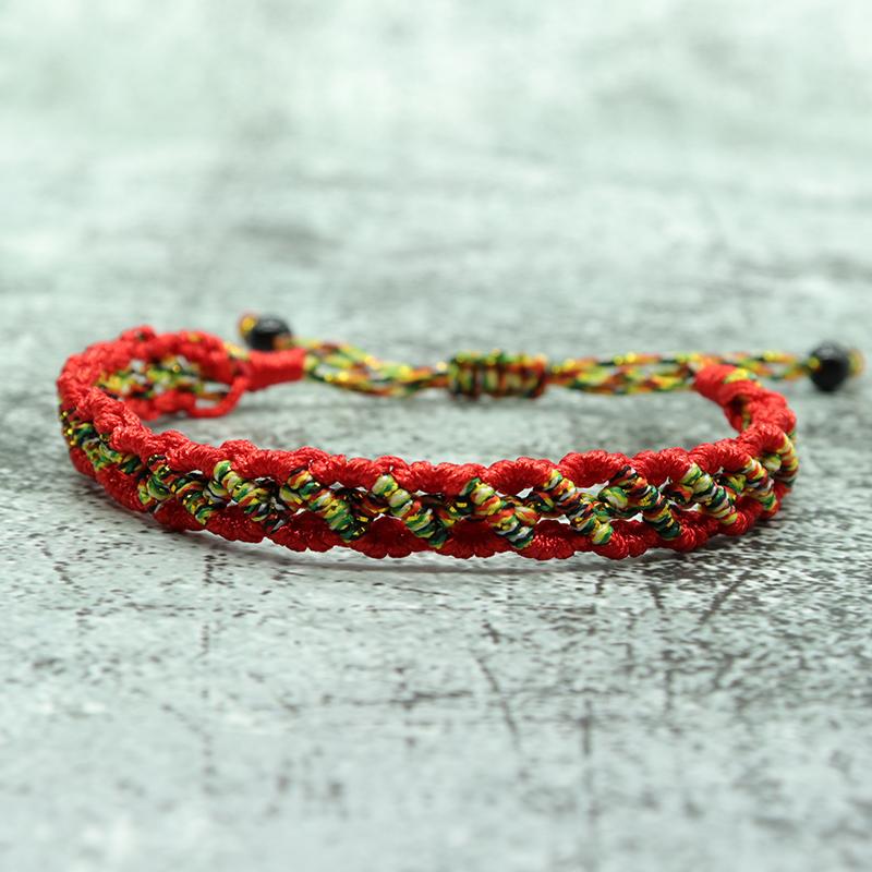 Noter Handmade Braided Lucky Red Thread Bracelet Adjustable Ethnic Braslet Men Women Friendship Braclet Yoga Meditation Brazalet