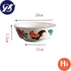 Ceramic Noodle Bowl Restaurant Hotel Kitchen Tableware Big Red Rooster Pattern Rice Soup Bowl Gift