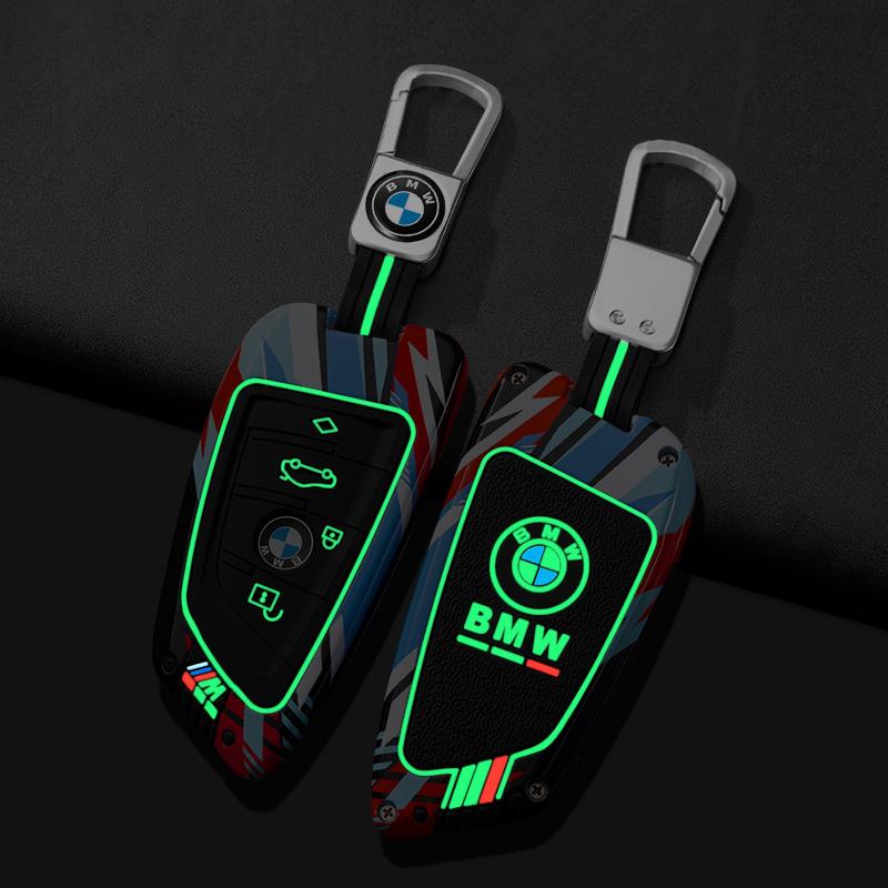 New Track Metal Alloy Car Key Case Cover Noctilucent Shell For BMW F20 G20 G30 X1 X3 X4 X5 G05 X6 X7 G11 F15 F16 G01 G02 F48 G30