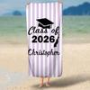 Graduation Beach Towel, Grad Gift for Him and Her, Perfect for College High School Graduation Souvenir Present
