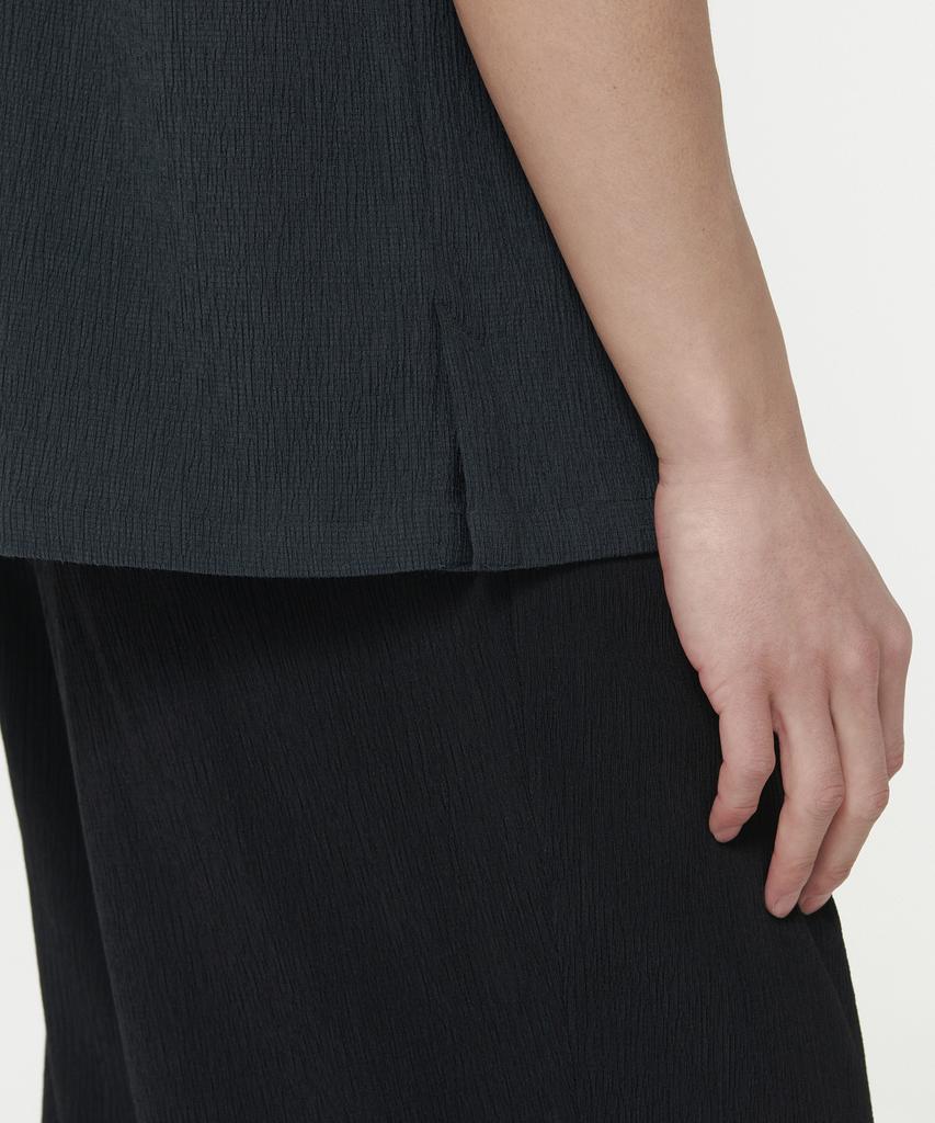 Musinsa Standard Crinkle Relaxed Short Sleeve Shirt [Iron Grey]