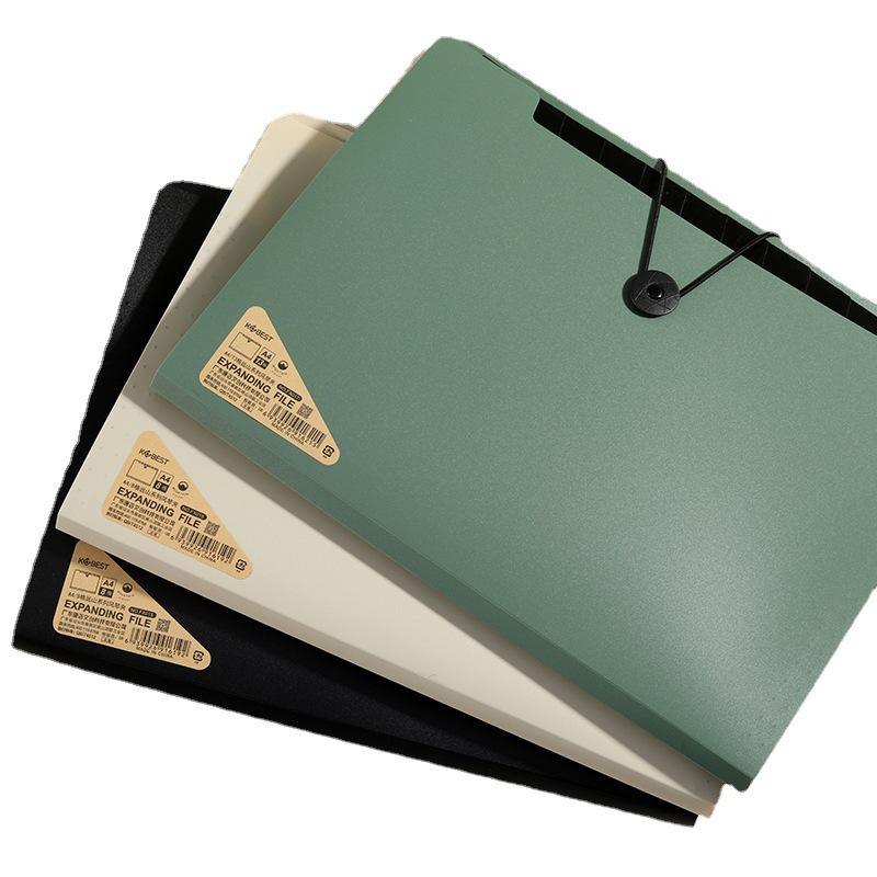 Kangbai Accordion Multi-layer Document Bag, 5-Grid Office & School Portable Folder
